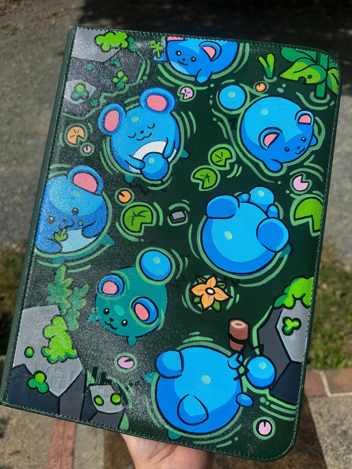 Green and Blue 9-Pocket Binder