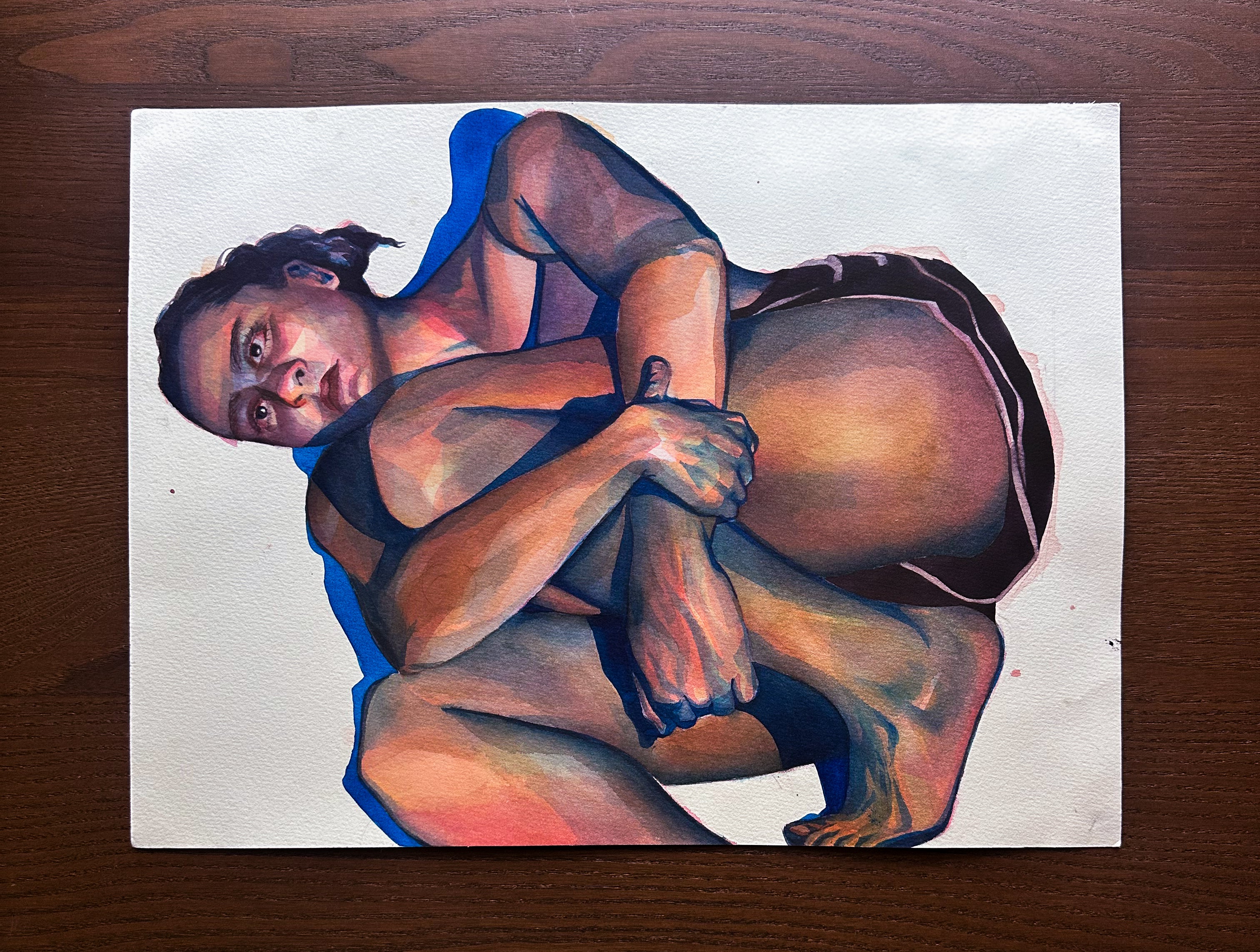 "Pseudocrisis" Original Watercolor Painting, 11x14 inches