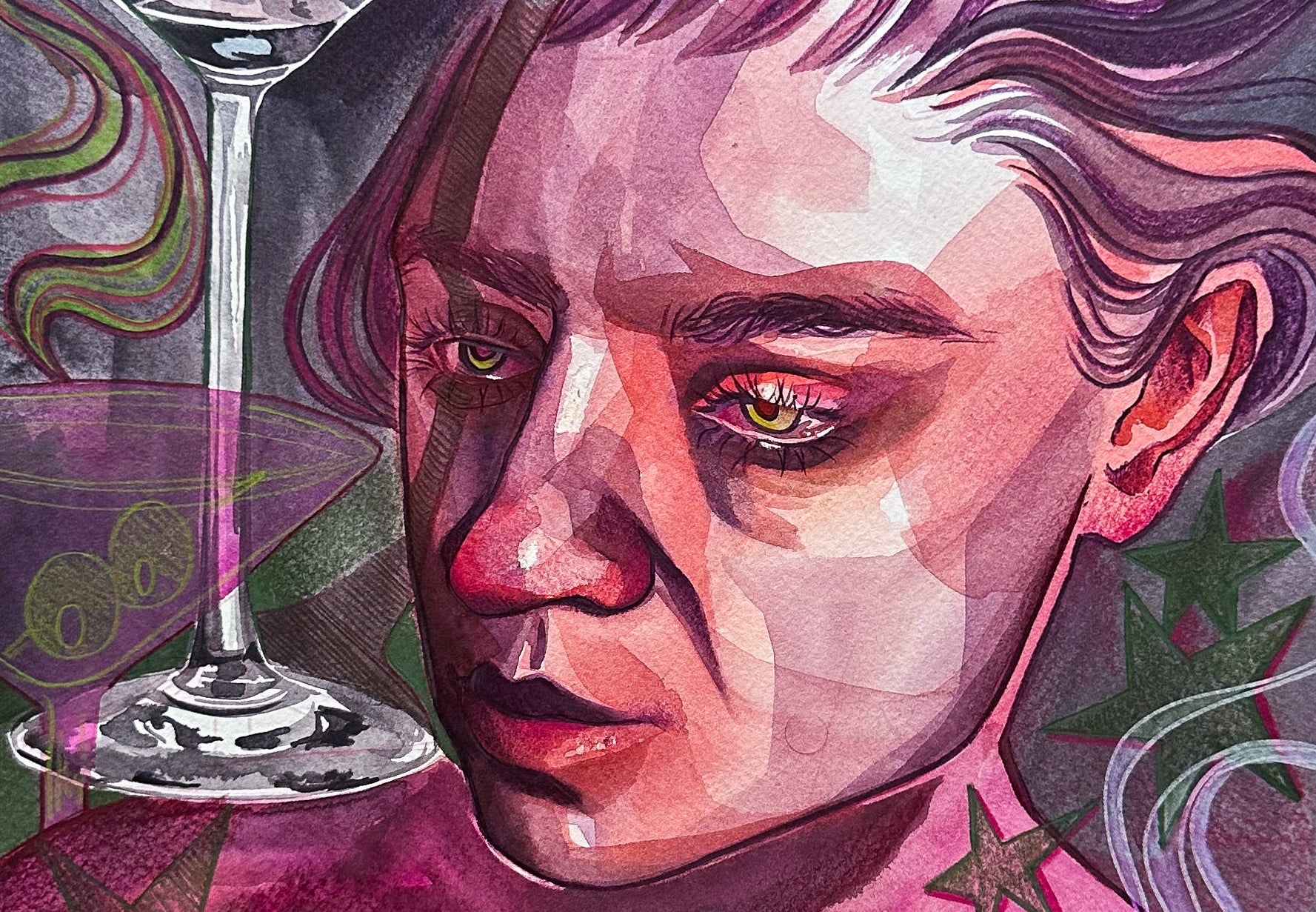 "Dirty" Original Watercolor Painting, 12x14 inches