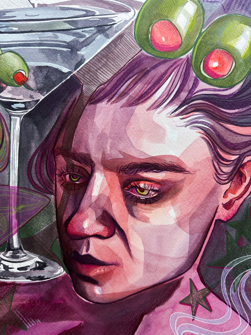 "Dirty" Original Watercolor Painting, 12x14 inches