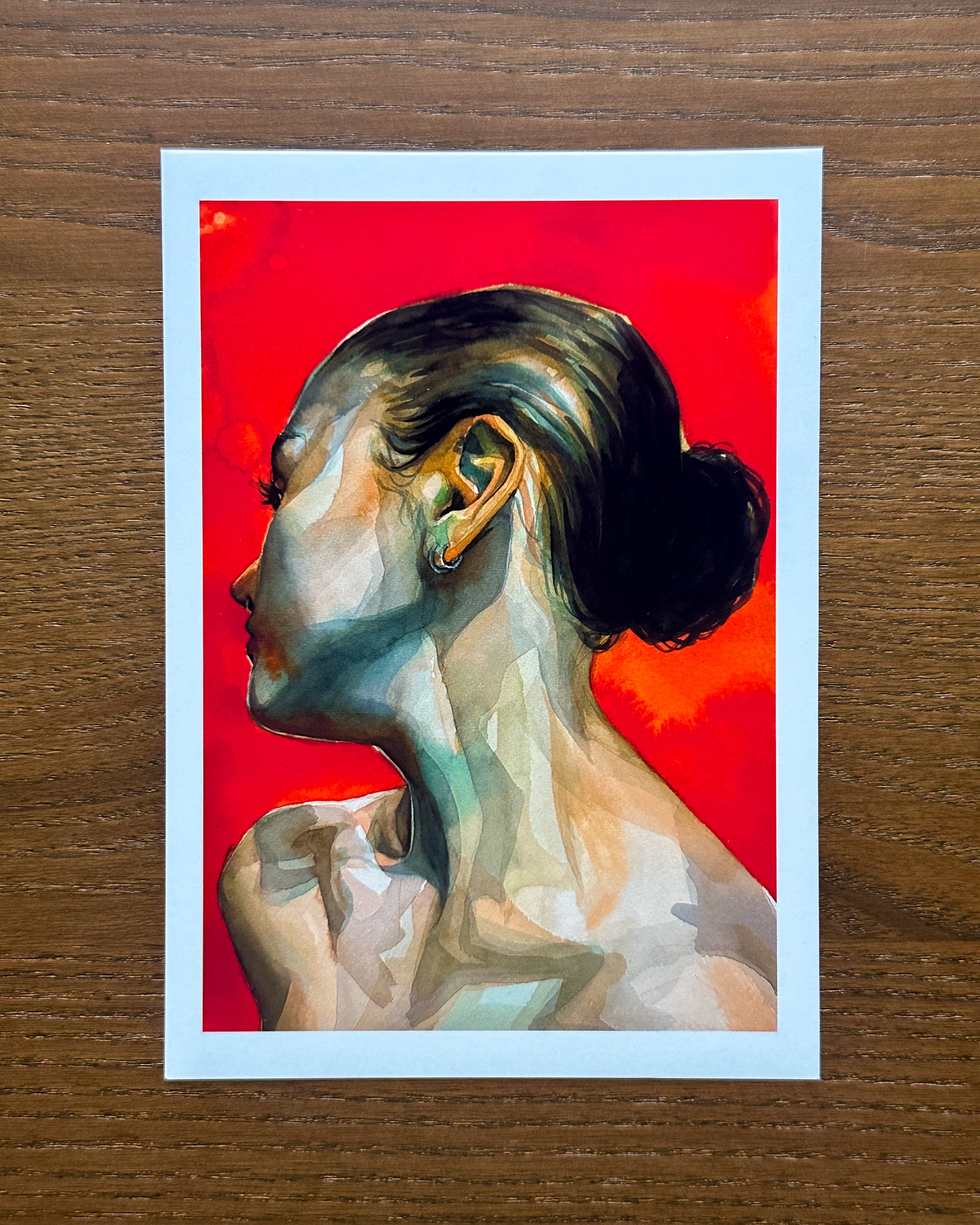 "Dogs" - Original Art Print - 5x7 inches Art Print on Cardstock by Olivia Rombak