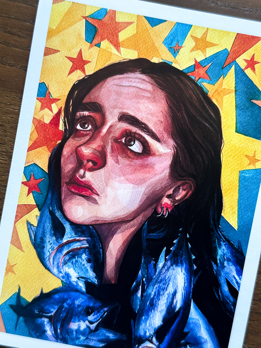 "The Star" - Original Art Print - 5x7 inches Art Print on Cardstock by Olivia Rombak
