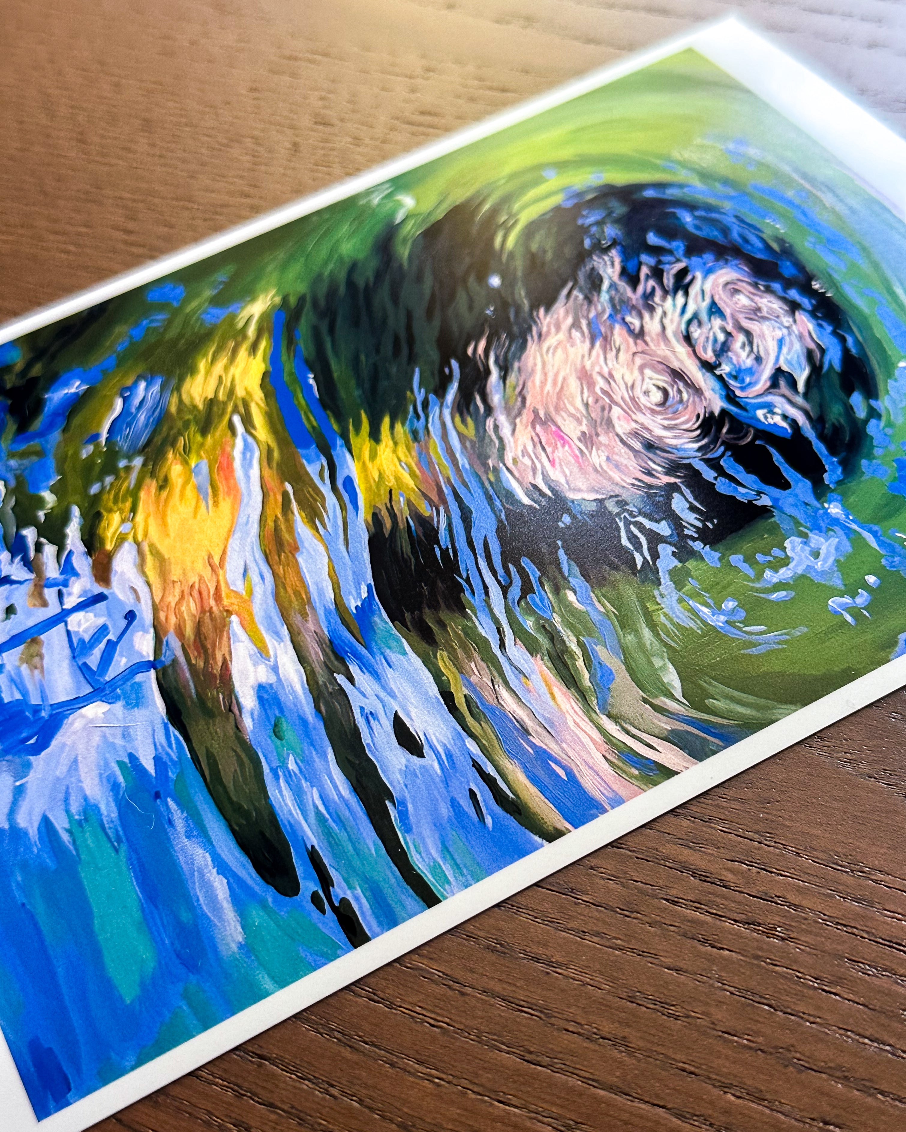 "Refracting" - Original Art Print - 5x7 inches Art Print on Cardstock by Olivia Rombak