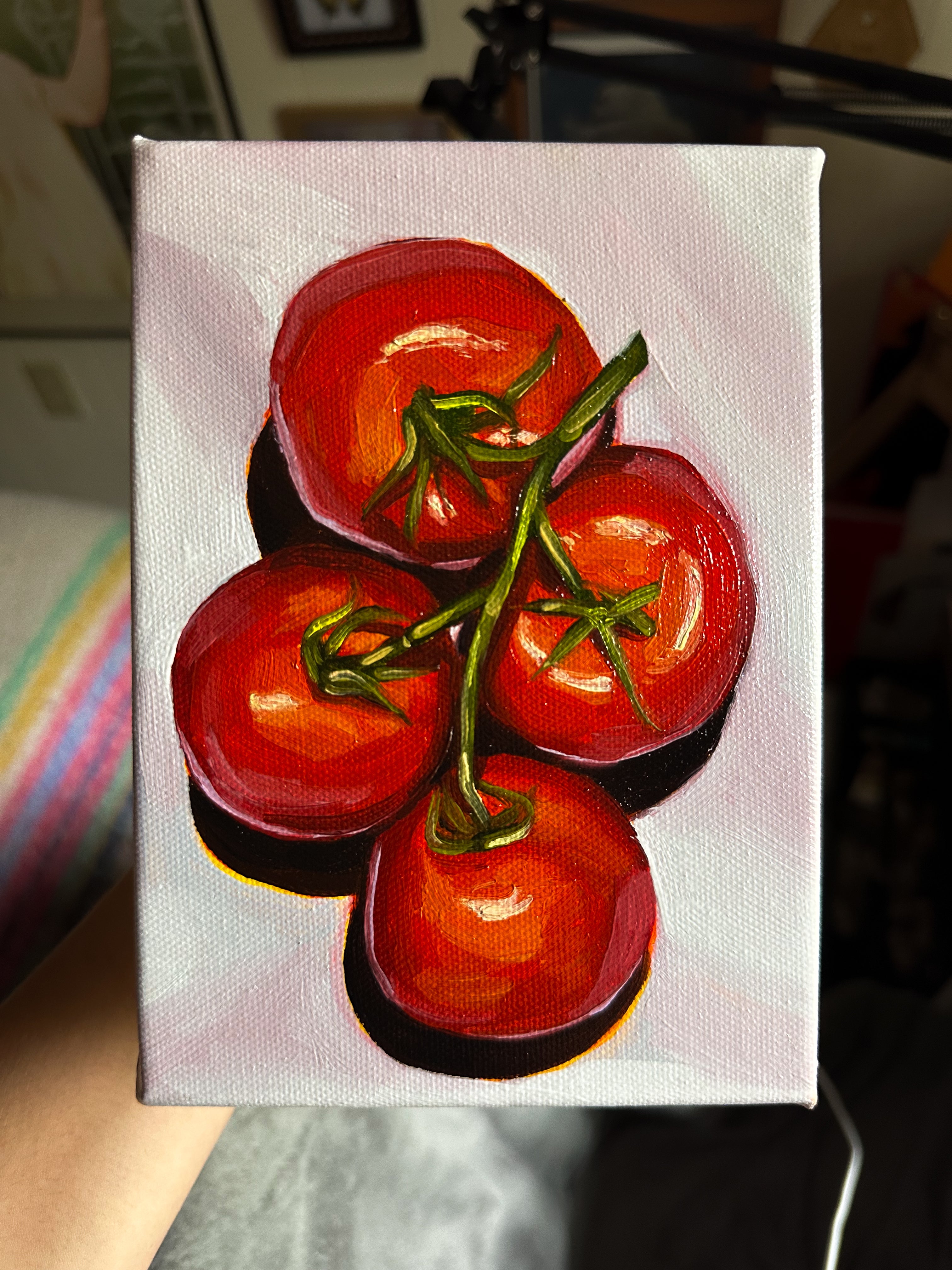 "Tomatoes" Original Oil Painting, 5x7 inches