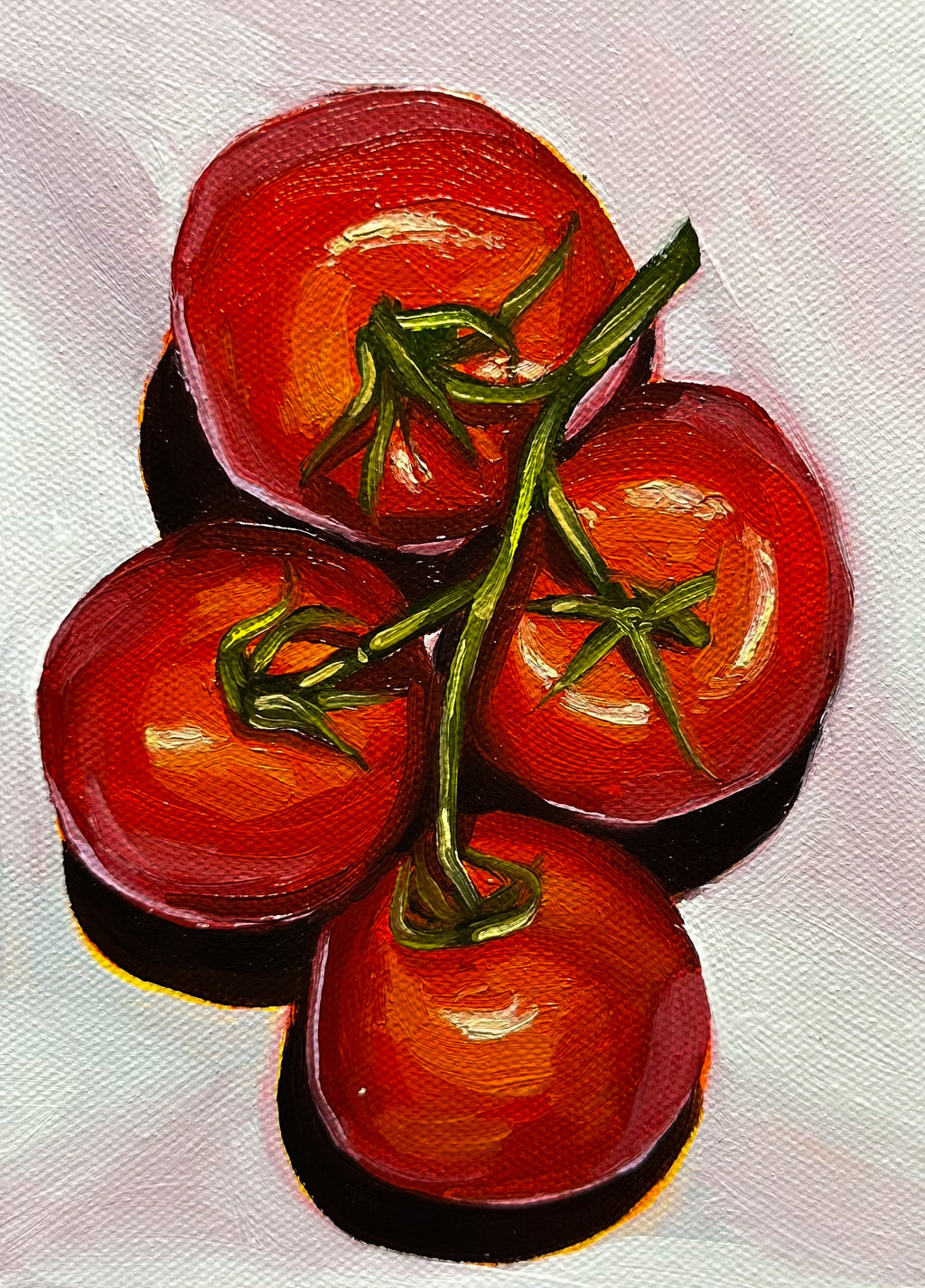 "Tomatoes" Original Oil Painting, 5x7 inches