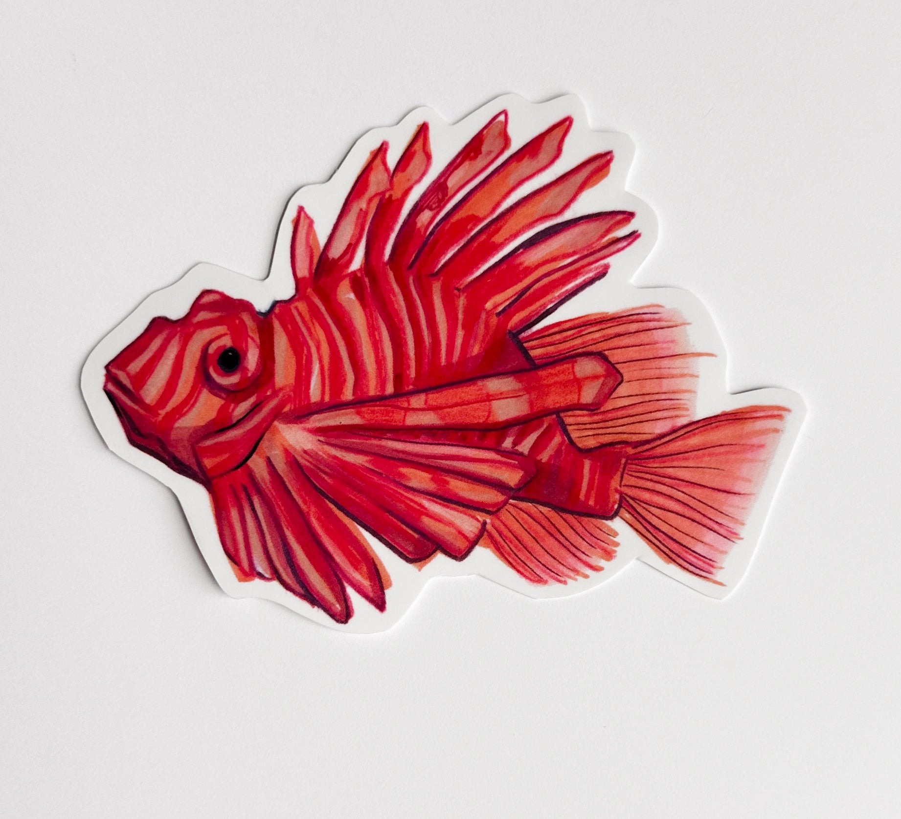 Lionfish Hand-drawn Sticker