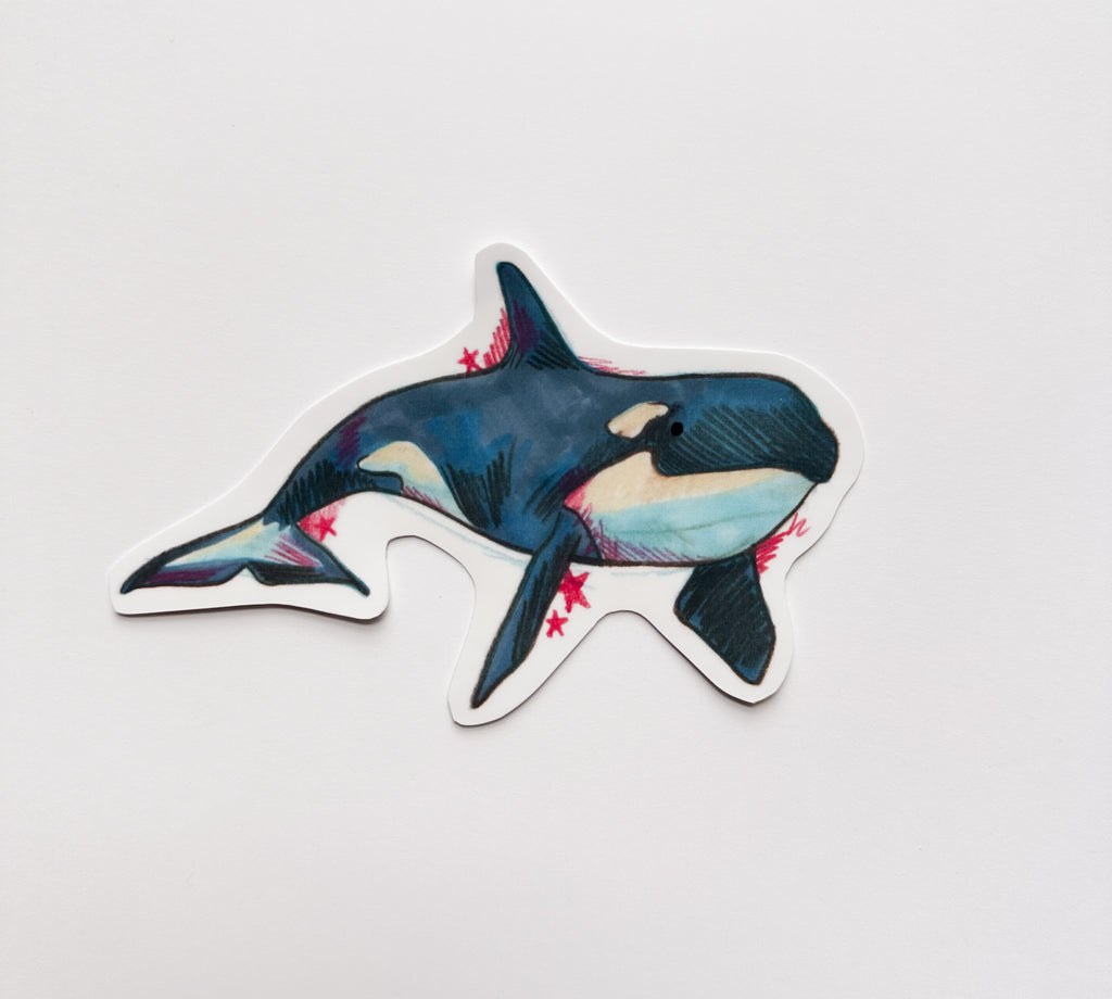 Orca Hand-drawn Sticker