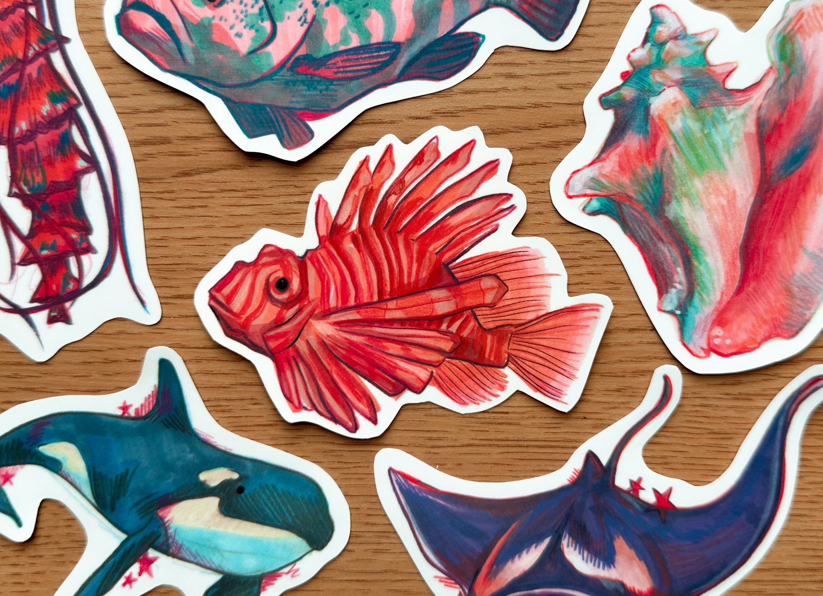 Lionfish Hand-drawn Sticker