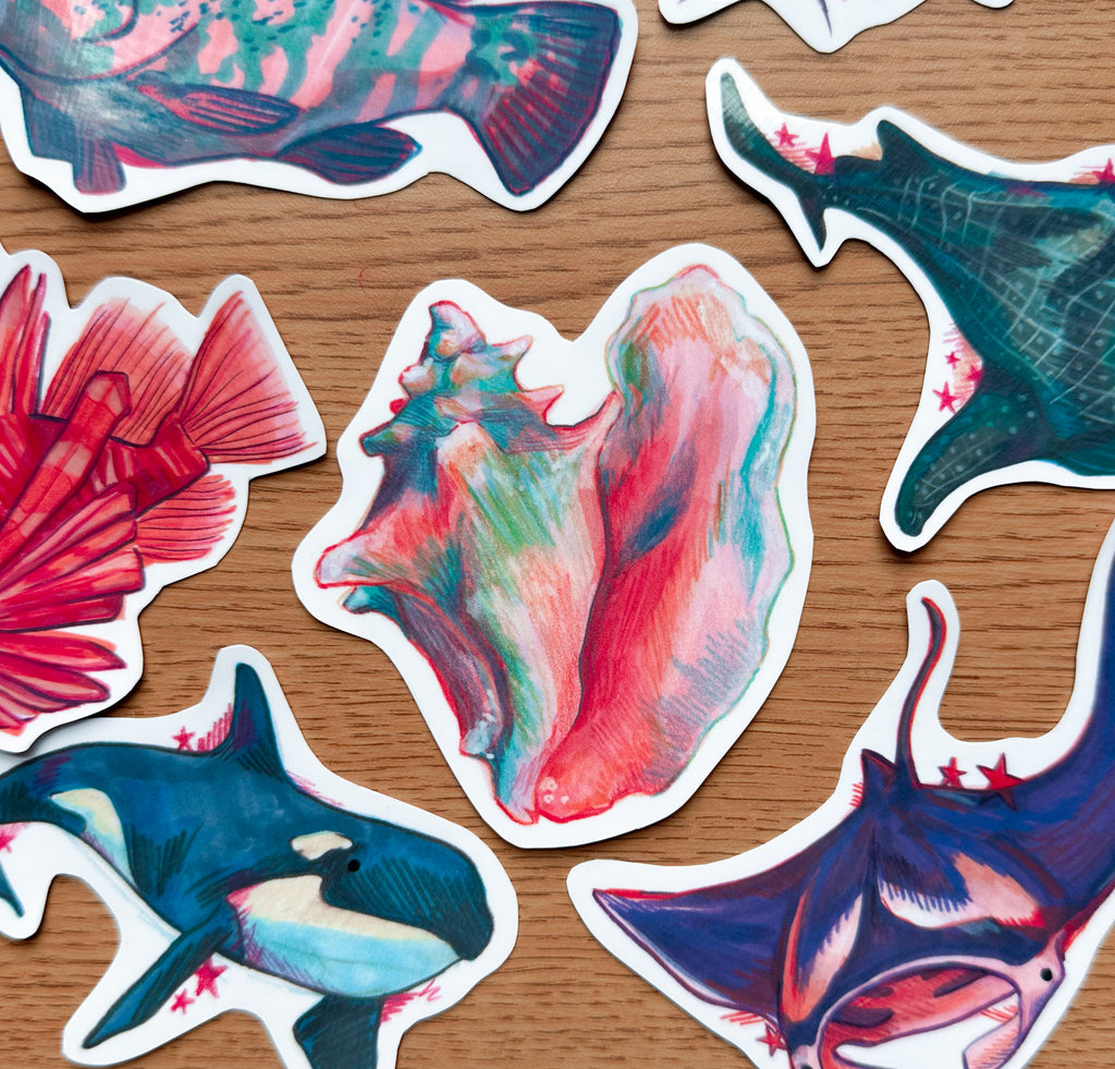 Sea Shell Conch Hand-drawn Sticker