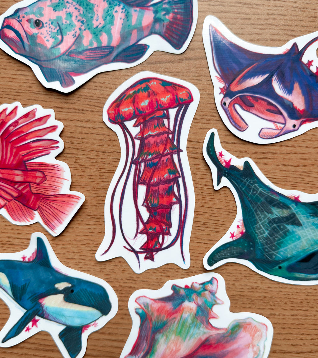 Jellyfish Hand-drawn Sticker