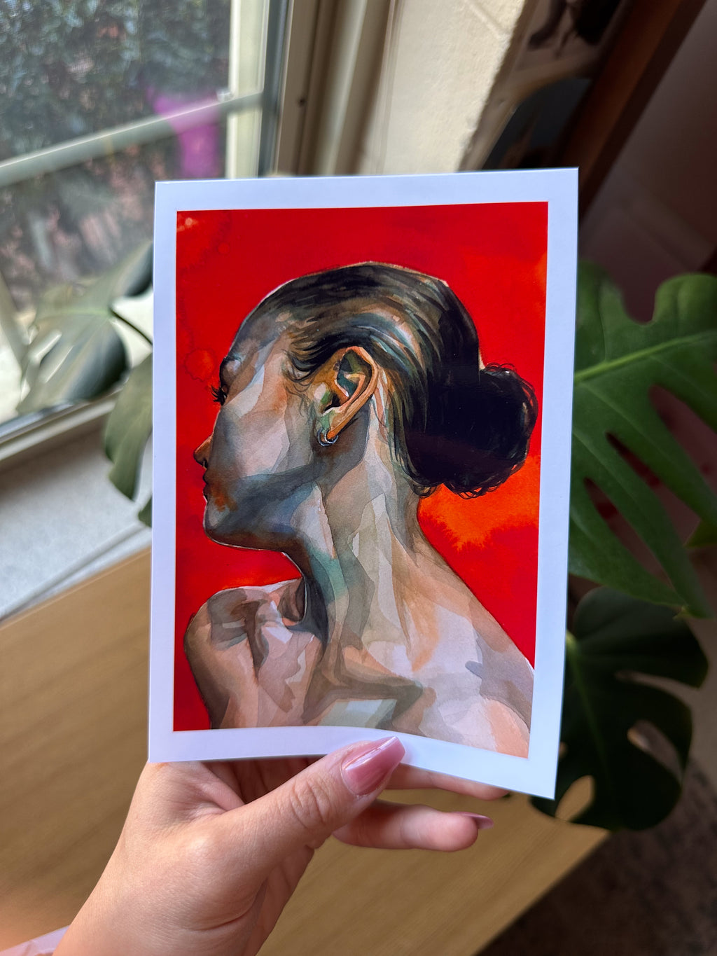 "Dogs" - Original Art Print - 5x7 inches Art Print on Cardstock by Olivia Rombak