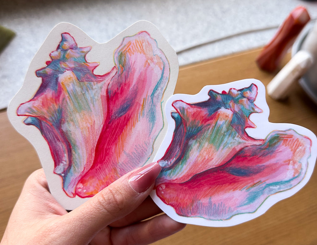Sea Shell Conch Hand-drawn Sticker