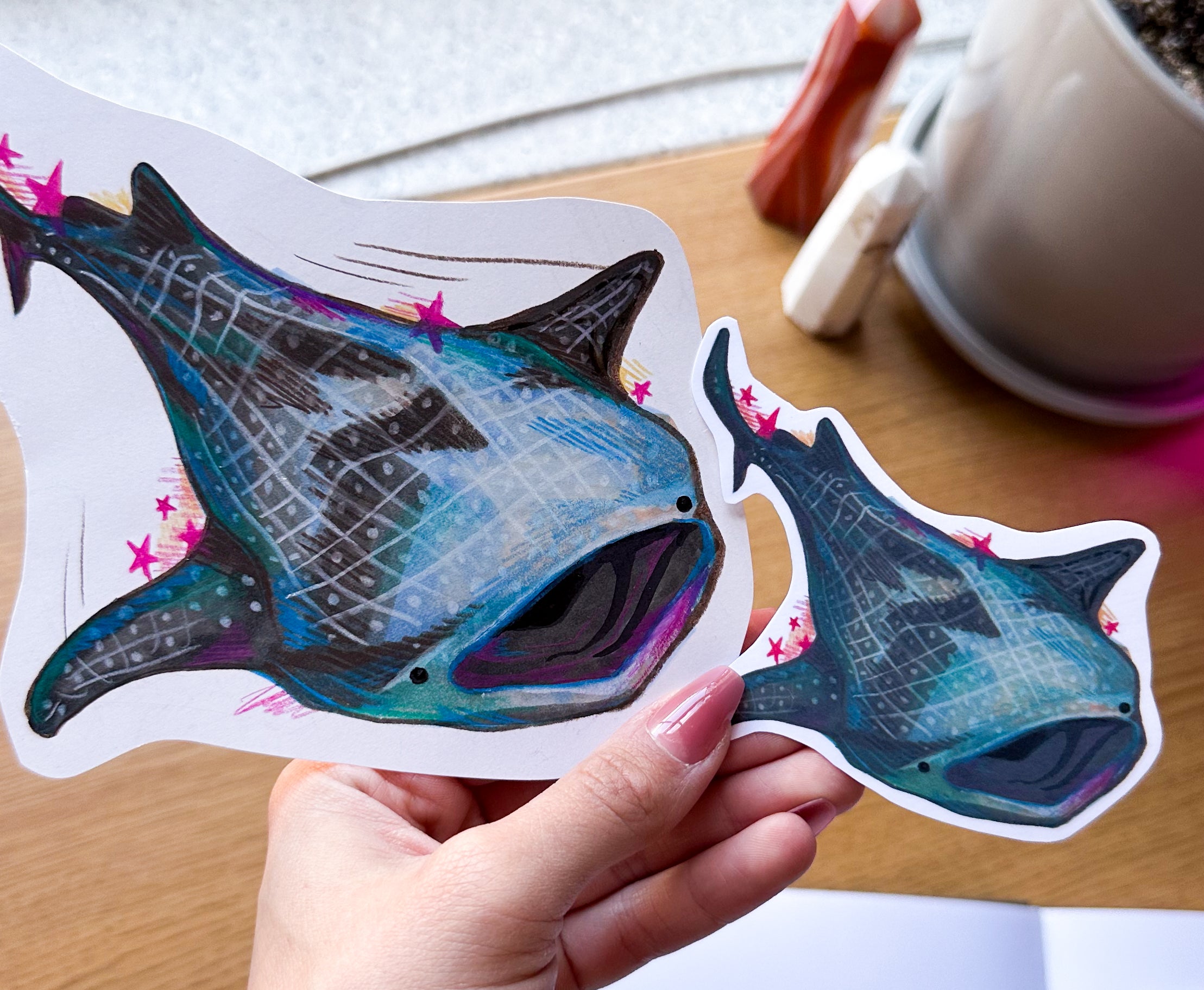 Whale Shark Hand-drawn Sticker